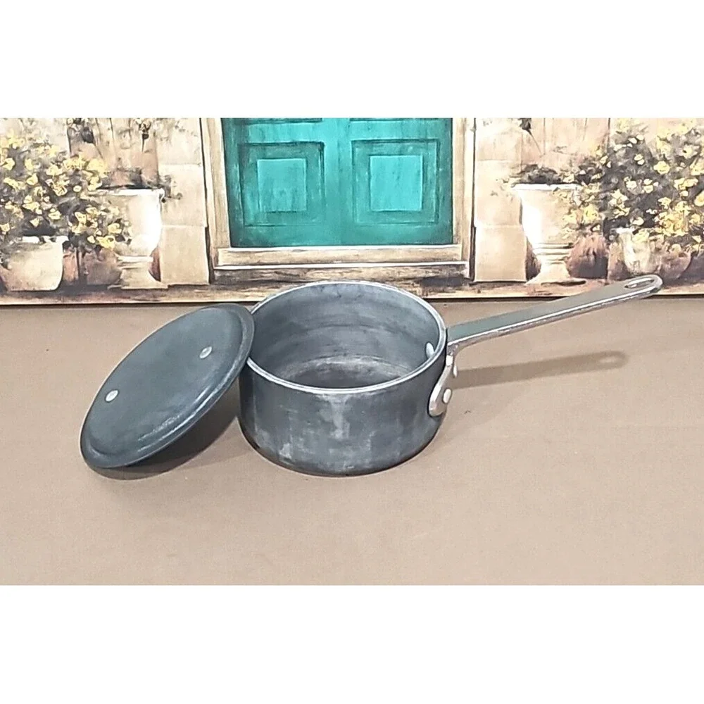 Vtg NSF Commercial Cookware Anodized Aluminum 1 1/2 Qt Pot 305 8701 1/2 w/Lid